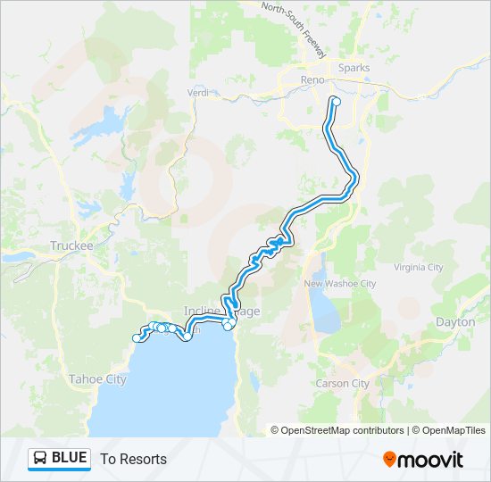BLUE bus Line Map