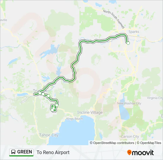 GREEN Bus Line Map