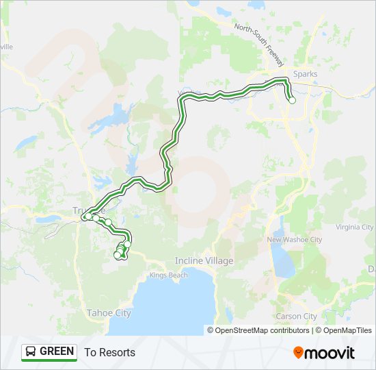 Mapa de GREEN de autobús