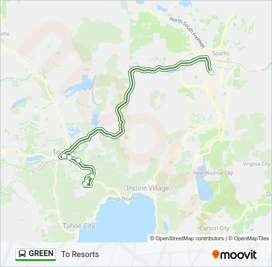 GREEN Bus Line Map