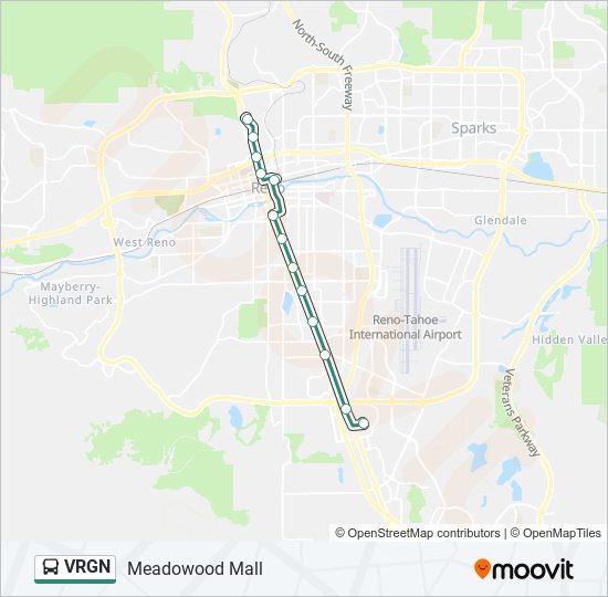 Ruta vrgn horarios, paradas y mapas Meadowood Mall (Actualizado)