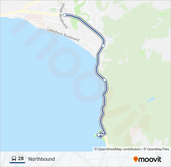 28 Bus Line Map