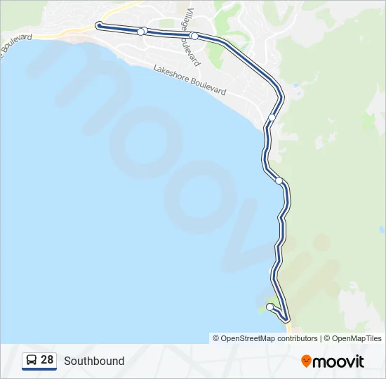 28 Bus Line Map