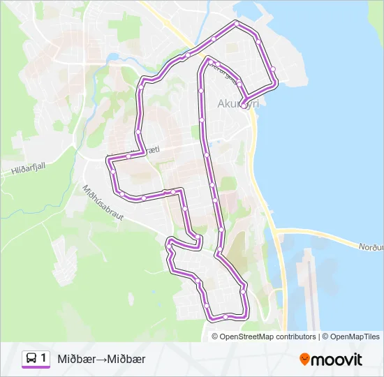 1 Bus Line Map