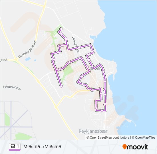 1 bus Line Map