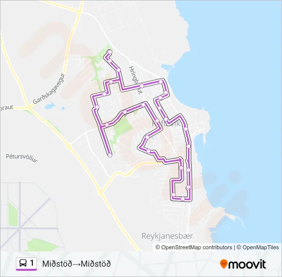 1 Bus Line Map