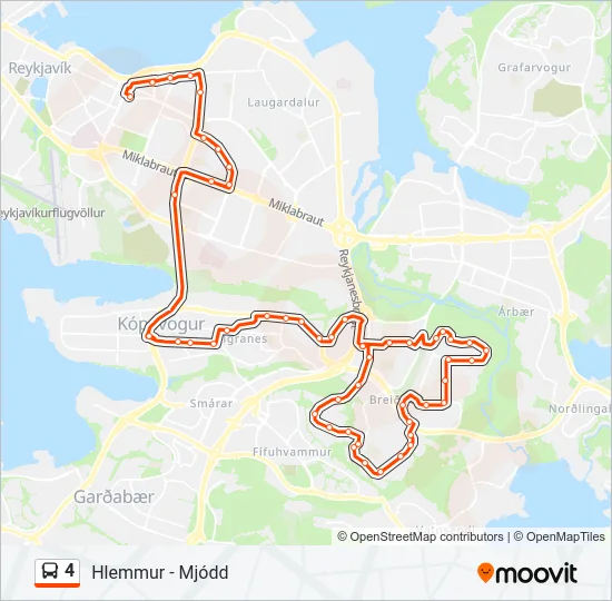 4 Bus Line Map