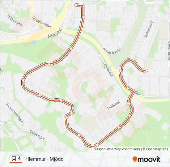 4 Bus Line Map