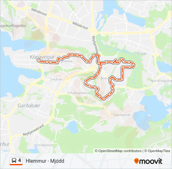 4 Bus Line Map