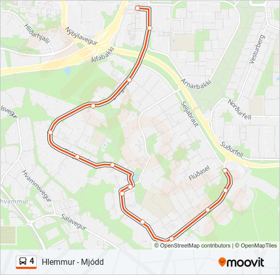 4 bus Line Map