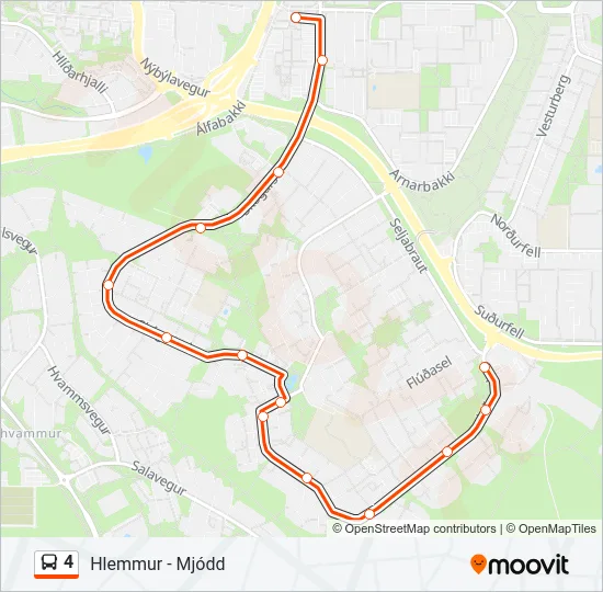 4 Bus Line Map