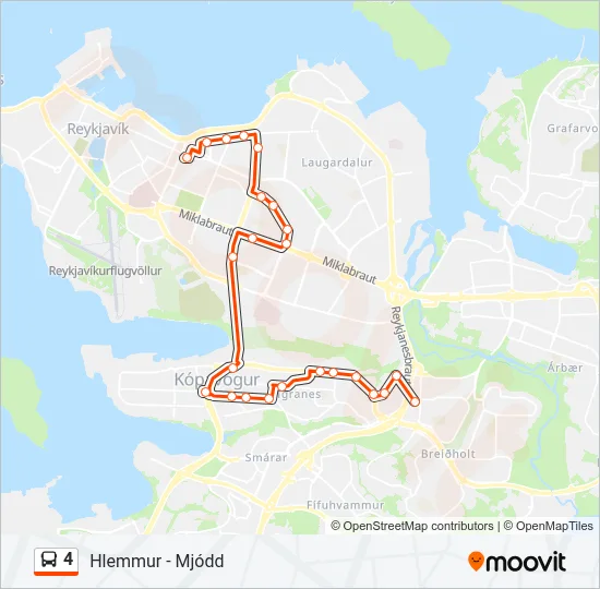 4 Bus Line Map