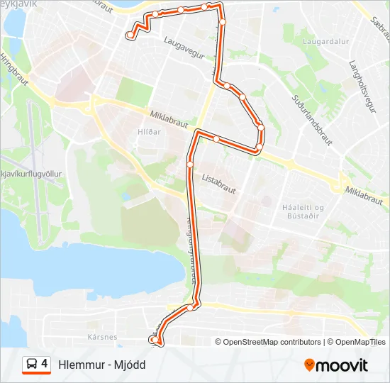 4 Bus Line Map
