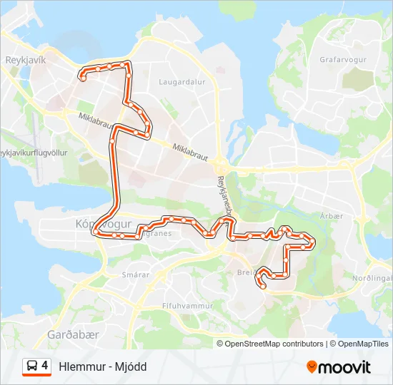 4 Bus Line Map