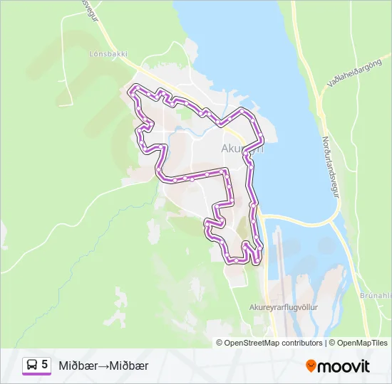 5 Bus Line Map