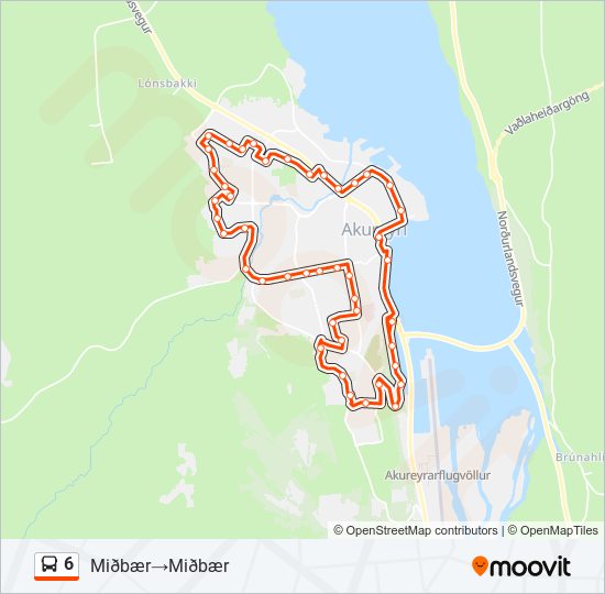 6 bus Line Map