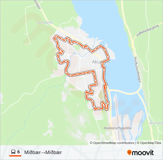 6 Bus Line Map