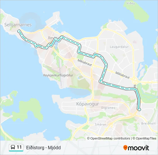 11 Bus Line Map