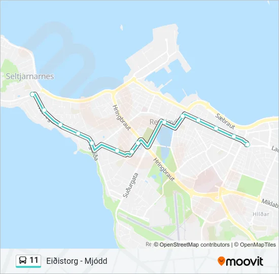 11 Bus Line Map