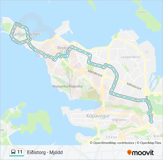 11 Bus Line Map