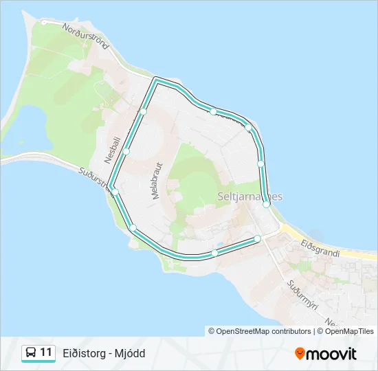 11 Bus Line Map