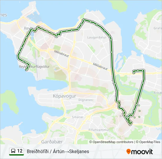 12 Bus Line Map