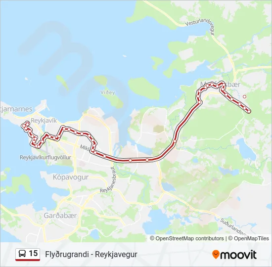 15 Bus Line Map