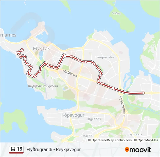 15 Bus Line Map
