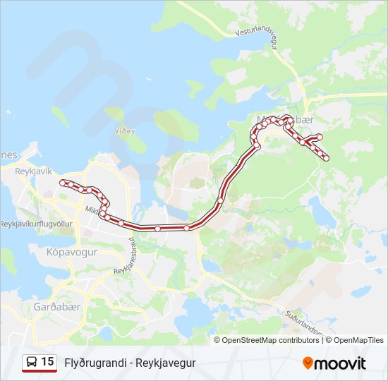 15 Bus Line Map