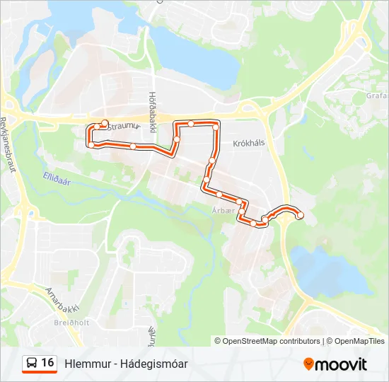 16 Bus Line Map