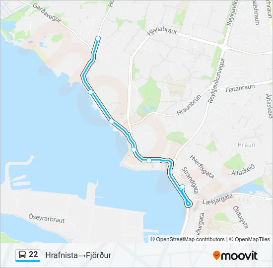 22 Bus Line Map