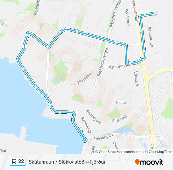22 Bus Line Map