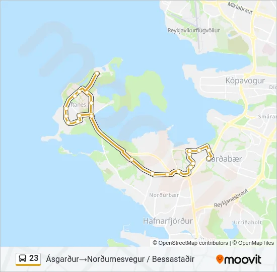 23 Bus Line Map
