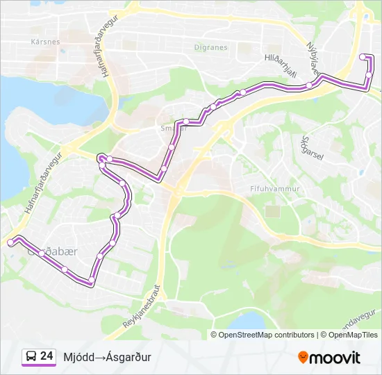 24 Bus Line Map