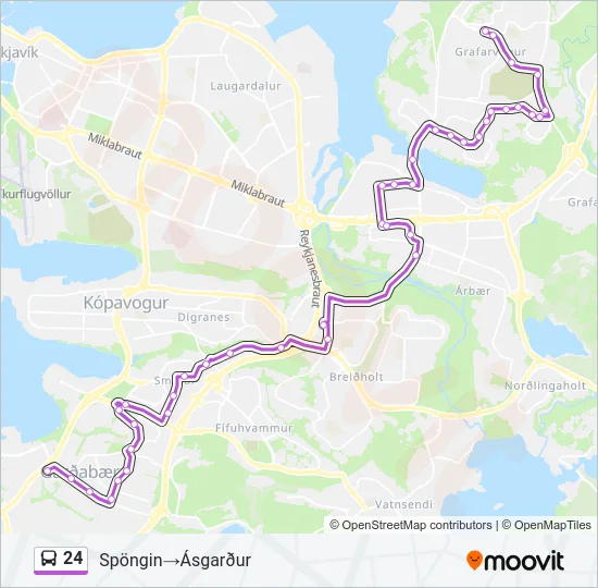 24 Bus Line Map