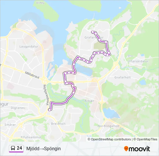 24 Bus Line Map