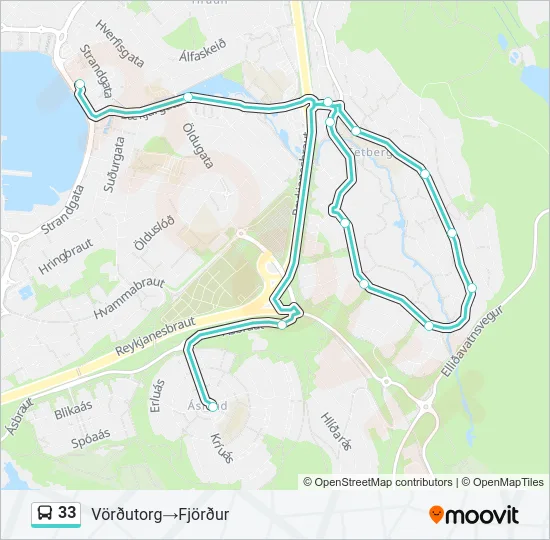 33 Bus Line Map
