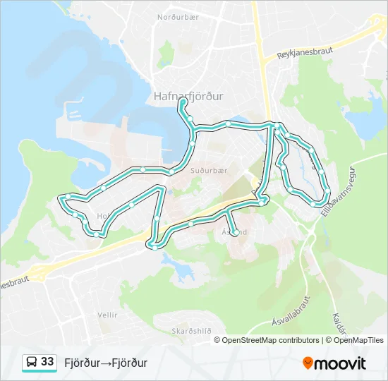 33 Bus Line Map