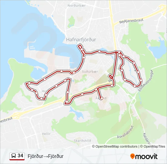 34 Bus Line Map