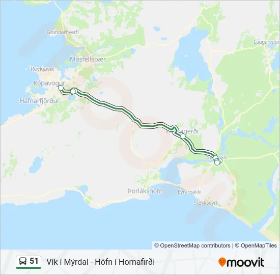 51 Bus Line Map