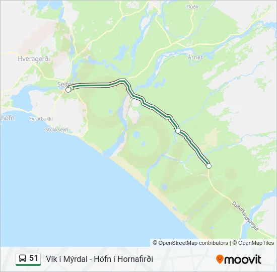 51 Bus Line Map