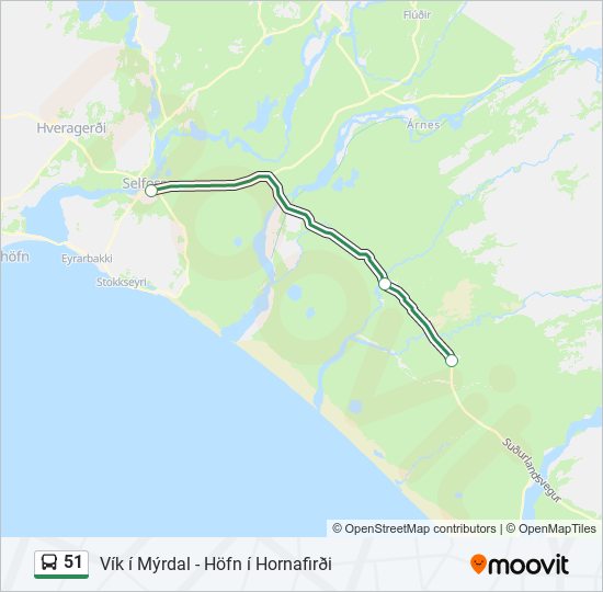 51 bus Line Map