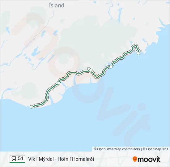 51 Bus Line Map