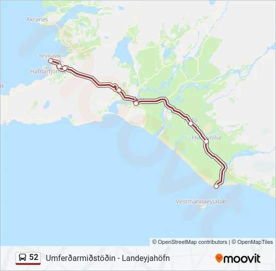 52 Bus Line Map