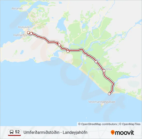 52 Bus Line Map