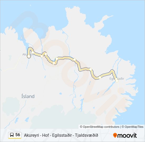 56 bus Line Map