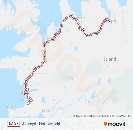 57 Bus Line Map