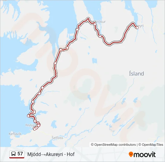 57 Bus Line Map