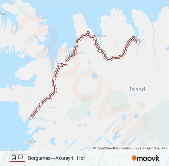 57 Bus Line Map