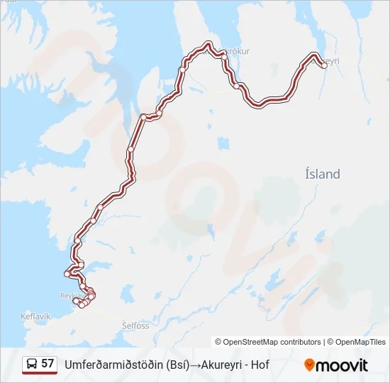 57 Bus Line Map